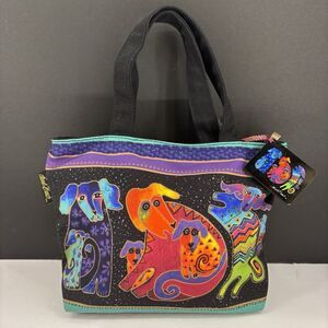 Laurel Burch‎ Dog’s & Doggie’s Canvas Tote Bag Small/Medium Double Sided
